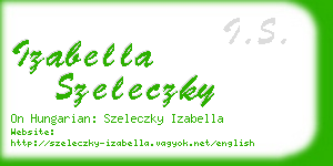 izabella szeleczky business card